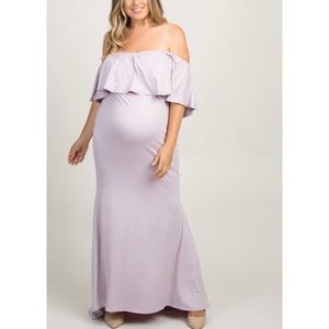 PinkBlush Maternity Plus Mermaid Gown